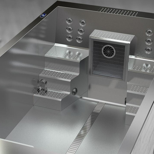 Плавательный спа бассейн из нержавеющей стали Wellis Kongo