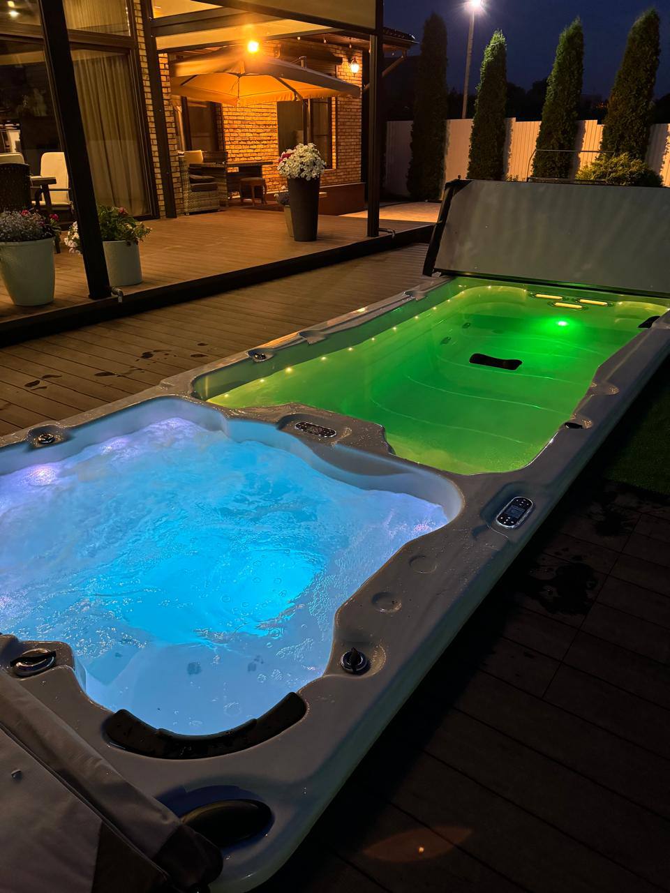 Установка спа-бассейна Joy Spa JY 8601 на участке Егора.