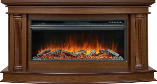 Каминокомплект Rome - Каштан с очагом Vision 42 LOG LED
